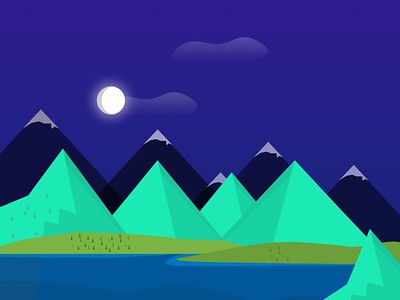 Illustrated Velorian Path lake scene